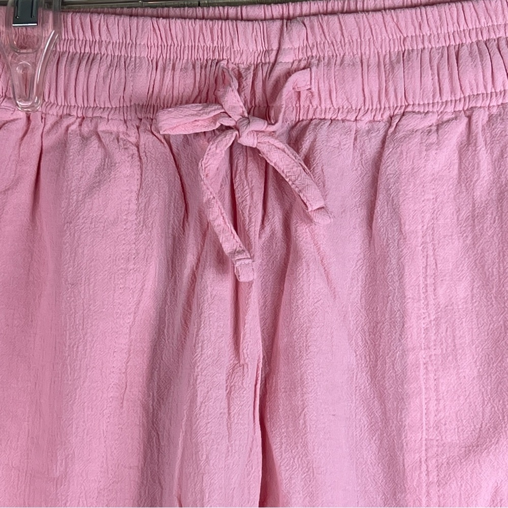 Cotton Connection Vintage Size Med. Crinkle Pink Bermuda Shorts w/Front … - Picture 3 of 9